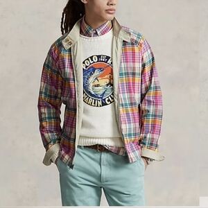 Polo Ralph Lauren Reversible Madras Twill Jacket Size Medium